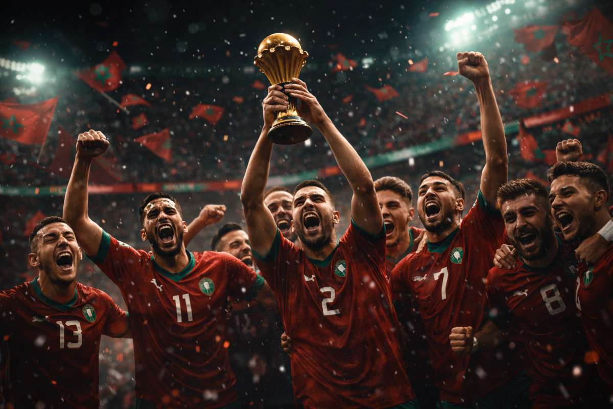Morocco CAN Final Victory Wallpaper 4K Lions of the Atlas - free 8K desktop 8k wallpapers wallpaper