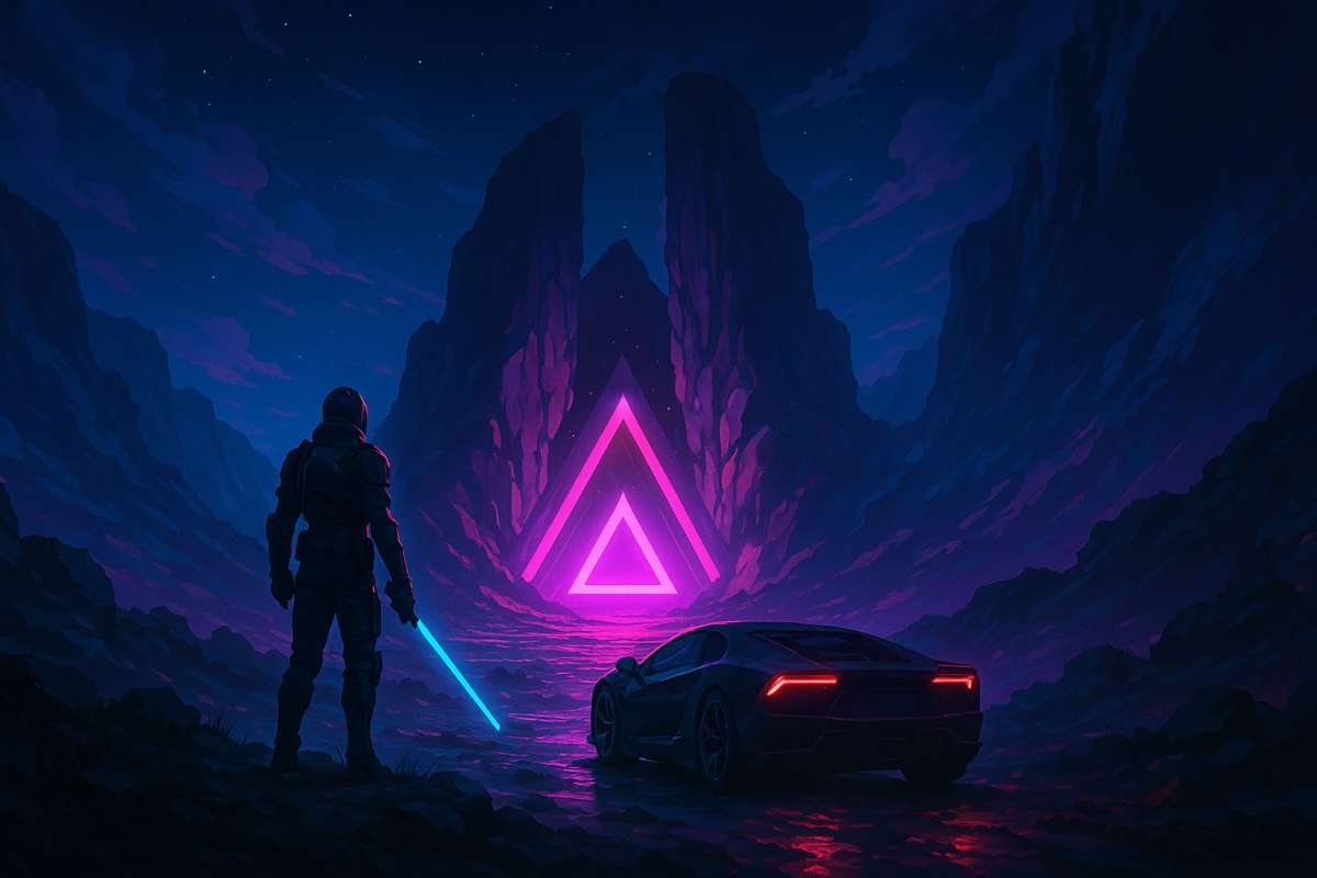 Neon Futuristic 8K Gaming Wallpaper - free 8K wallpaper