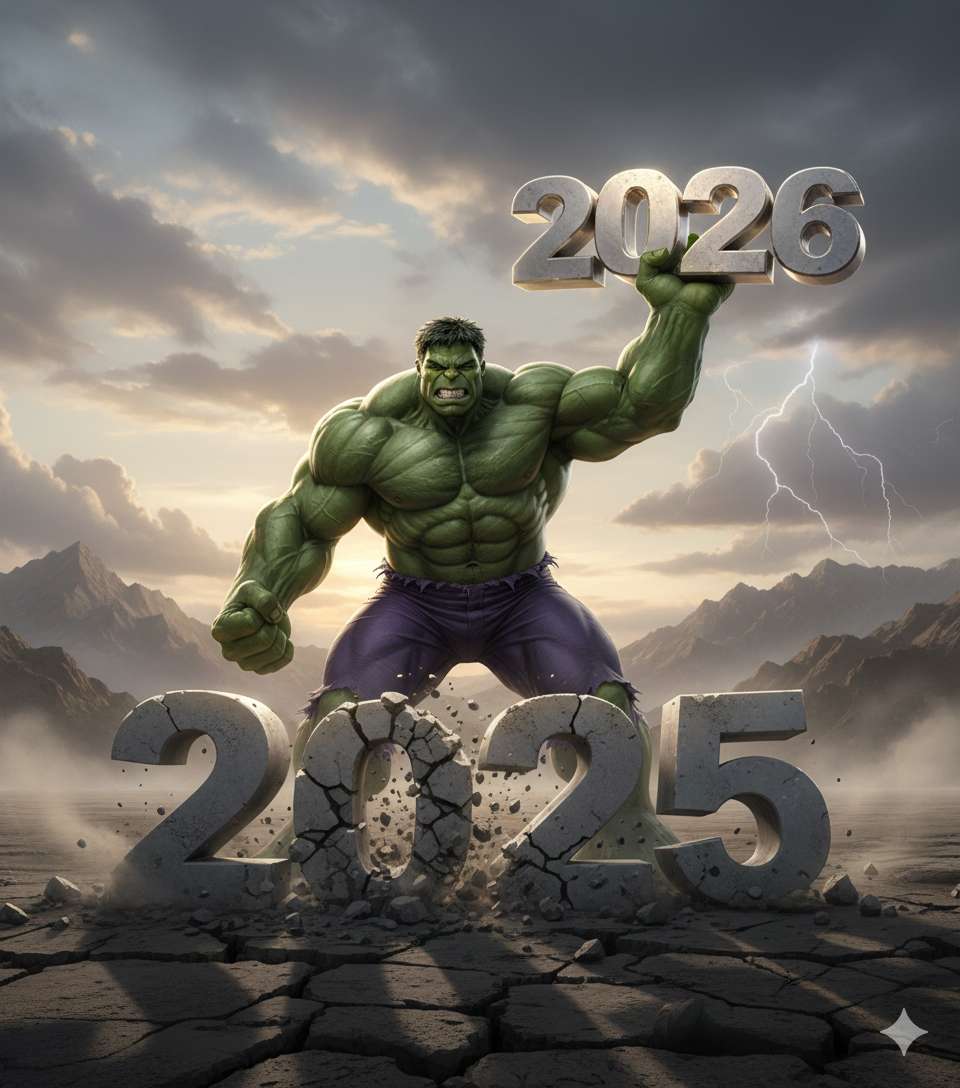 Smash 2025, Hail 2026! Powerful Character 8K Vertical Wallpaper - related 8K wallpaper