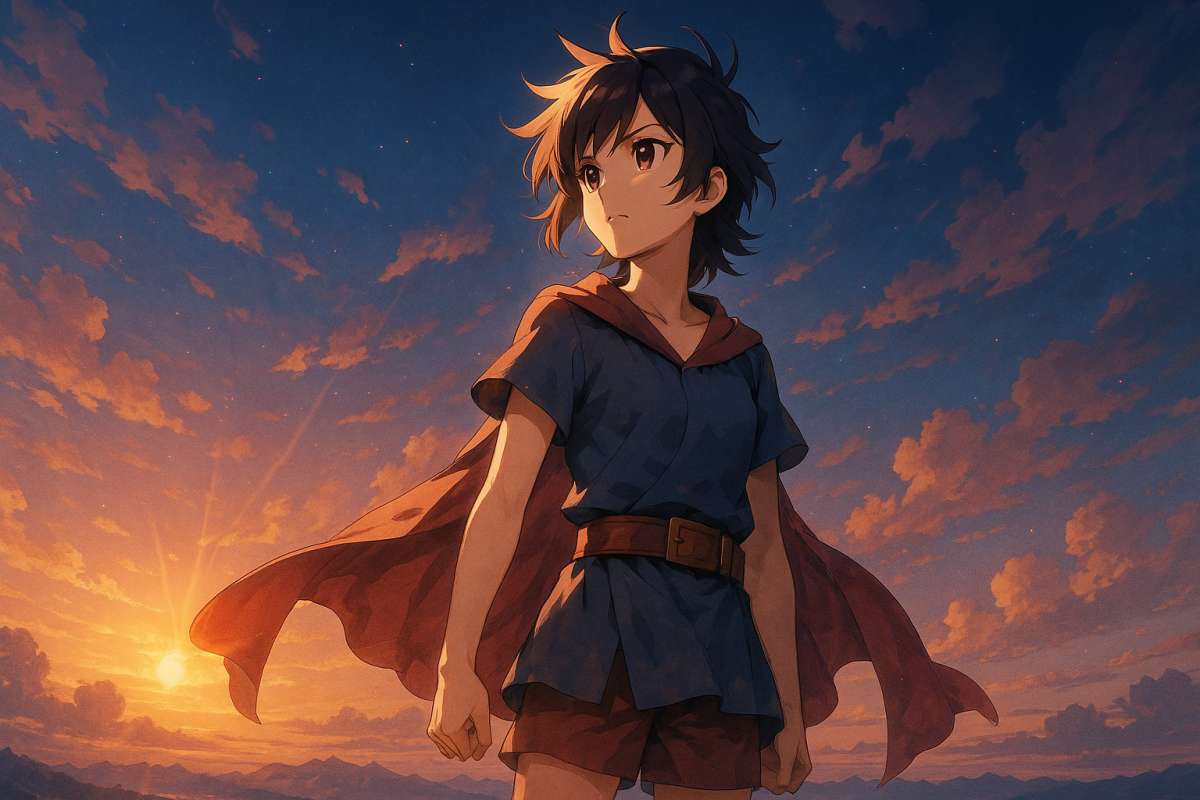 Sunset Valor 8K Anime Heroine Inspirational Wallpaper - free 8K wallpaper